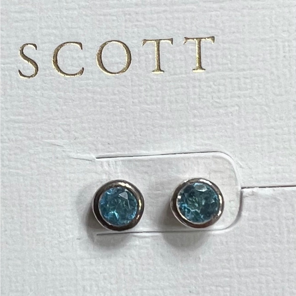 Kendra Scott Mini Stud Earrings in Aquamarine